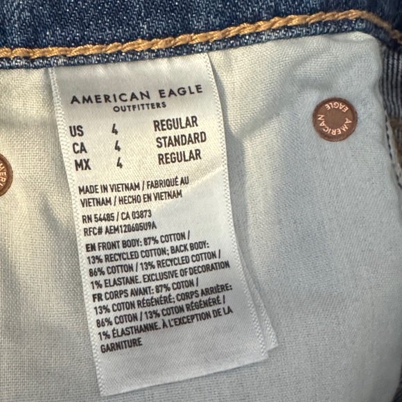 American Eagle Outfitters Super High Rise Baggy Straight Distressed Jeans - Picture 4 of 12